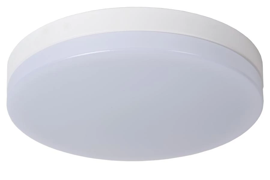 Lucide BISKIT - Flush ceiling light Bathroom - Ø 40 cm - LED - 1x36W 2700K - IP44 - Motion Sensor - White - turned off